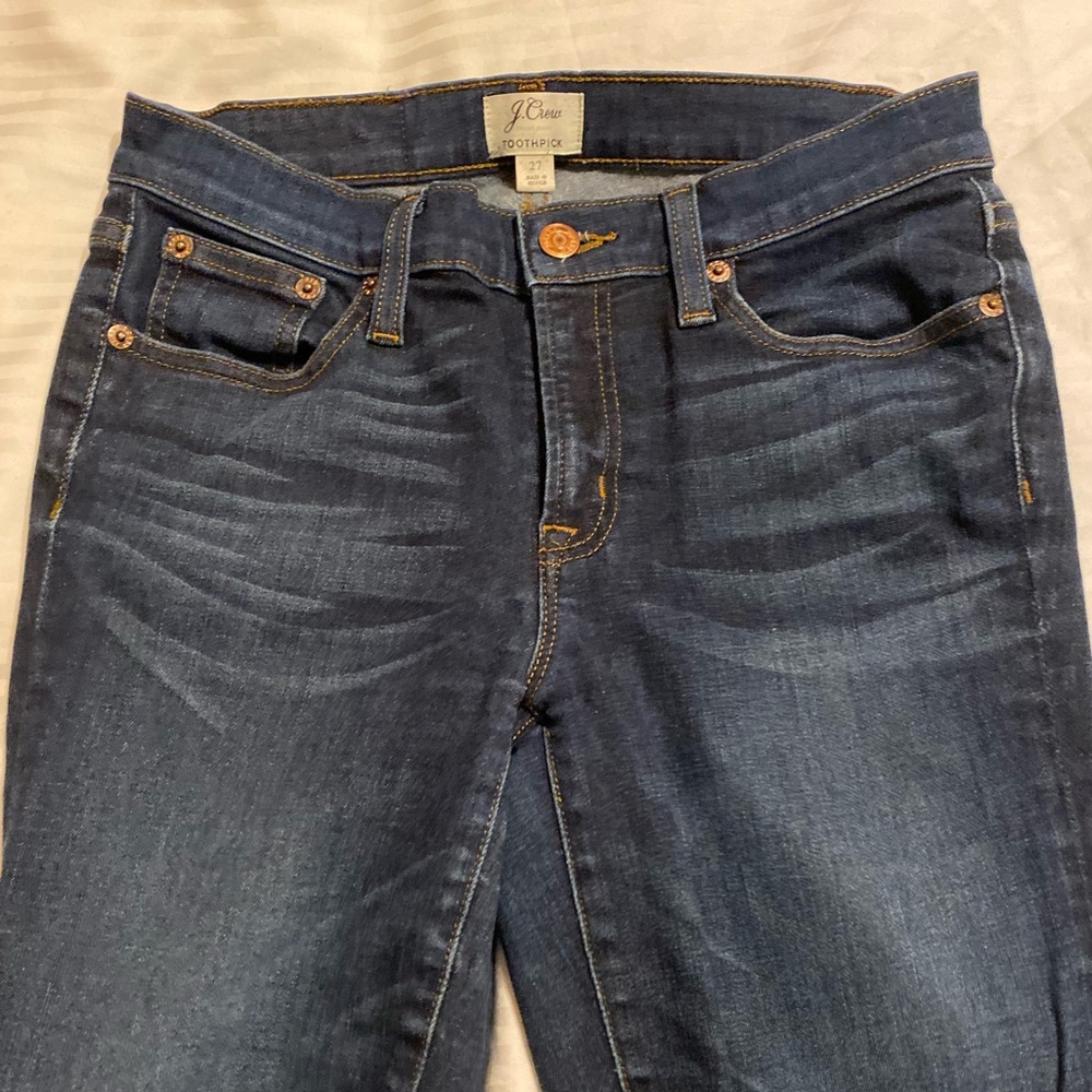 J Crew Toothpick Jeans 27